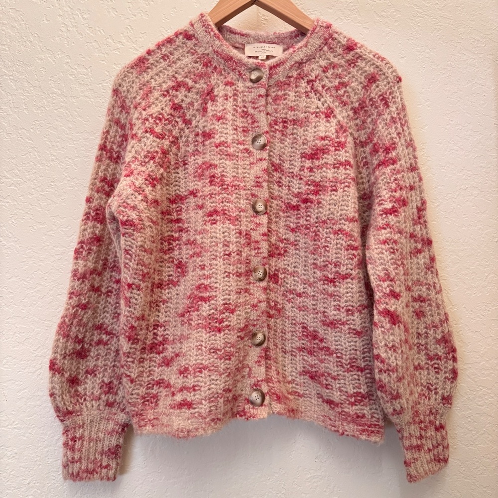 Sezane Emile Pink and Cream Sweater XS - Picture 2 of 7